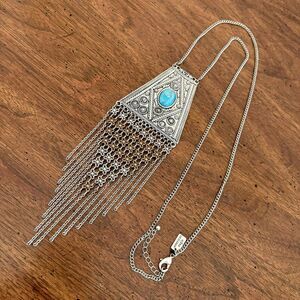 American Eagle | Oversized Turquoise Pendant Necklace | 44” Length